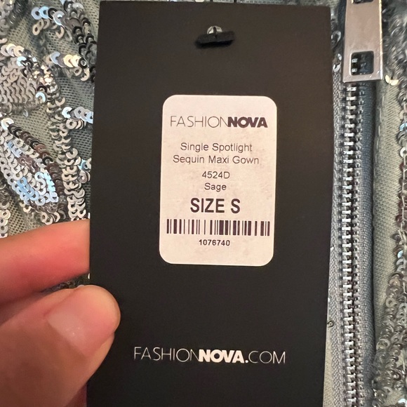 Sage sequin dress Small - Picture 2 of 5